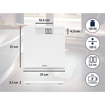 Soehnle Style Sense Safe 100 Personen Digitalwaage mit extragroßer LCD-Anzeige Waage