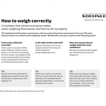 Soehnle Style Sense Safe 100 Personen Digitalwaage mit extragroßer LCD-Anzeige Waage