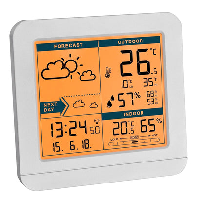 TFA Dostmann SKY Funk-Wetterstation mit Außensensor Wettervorhersage Funkuhr innen und außen