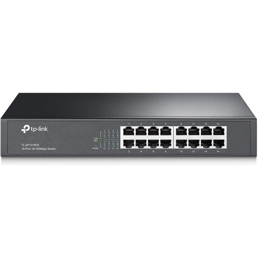 TP-LINK TL-SF1016DS 16 Port Netzwerk Switch (lüfterloses Passivkühlkonzept)