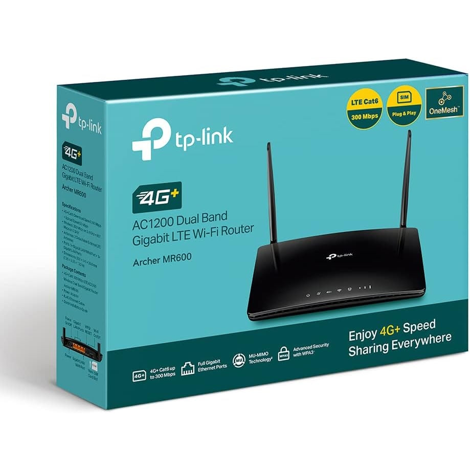 TP-Link Archer MR600 AC1200 LTE Router Dualband 4G + Cat6-Gigabit-WLAN 300 Mbit/s