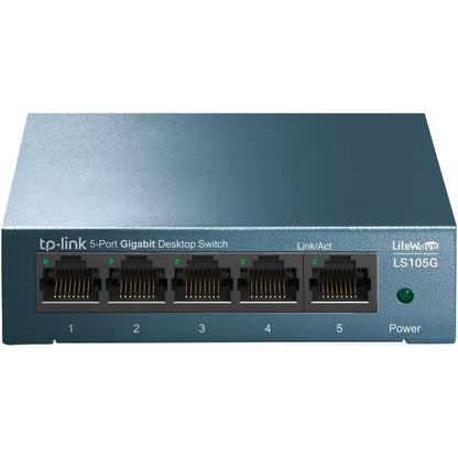 TP-Link LS105G 5-Ports Gigabit Netzwerk Switch 5 RJ-45 Lan Ports, robustes Metallgehäuse