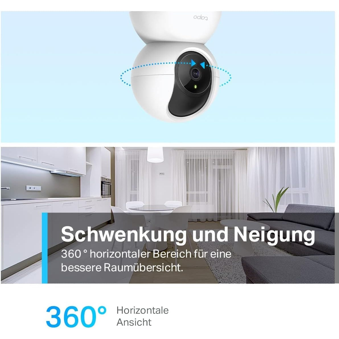 TP-Link Tapo C210 WLAN IP Kamera Überwachungskamera (3MP-Auflösung, 2-Wege-Audio, Nachtsicht zu 9m)