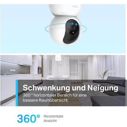 TP-Link Tapo C210 WLAN IP Kamera Überwachungskamera (3MP-Auflösung, 2-Wege-Audio, Nachtsicht zu 9m)