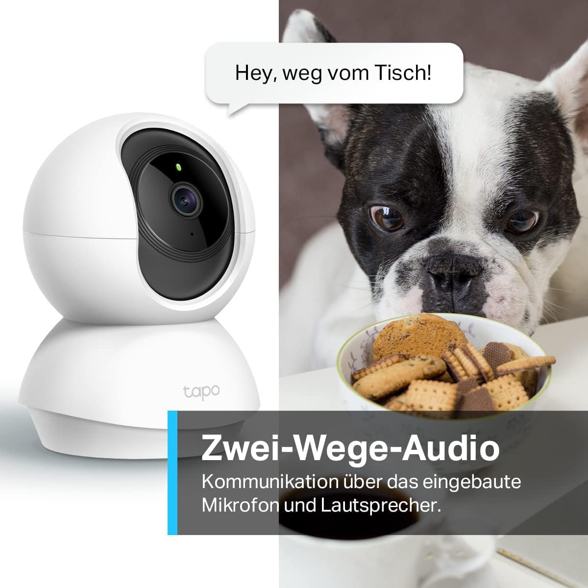 TP-Link Tapo C210 WLAN IP Kamera Überwachungskamera (3MP-Auflösung, 2-Wege-Audio, Nachtsicht zu 9m)