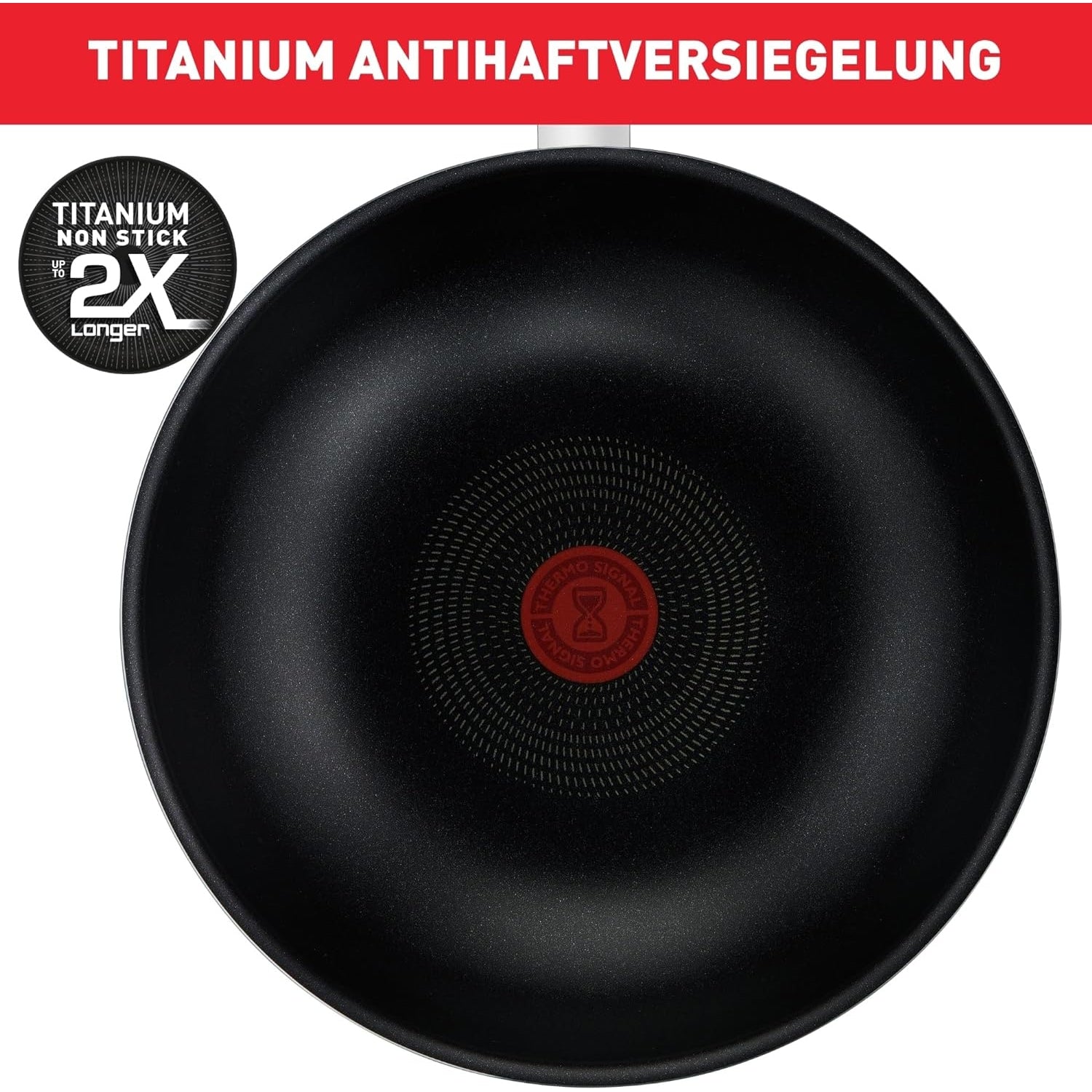 Tefal D52610 Resist Crêpepfanne 25 cm Titanium Antihaftversiegelung Thermo-Signal Temperaturindikator