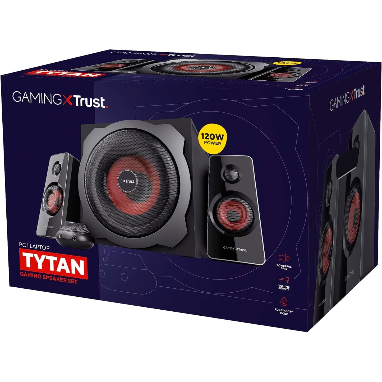 Trust Gaming GXT 38 2.1 Gaming Lautsprechersystem mit Subwoofer