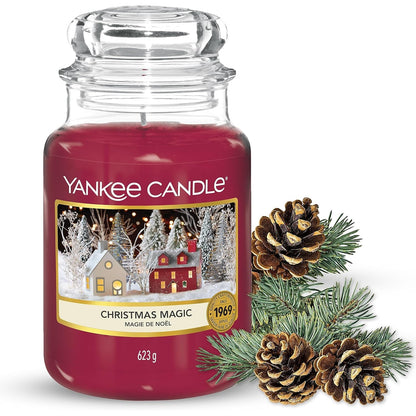 Yankee Candle Duftkerze im Glas (Große Kerze im Glas) | Christmas Magic | Brenndauer bis zu 150 Stunden